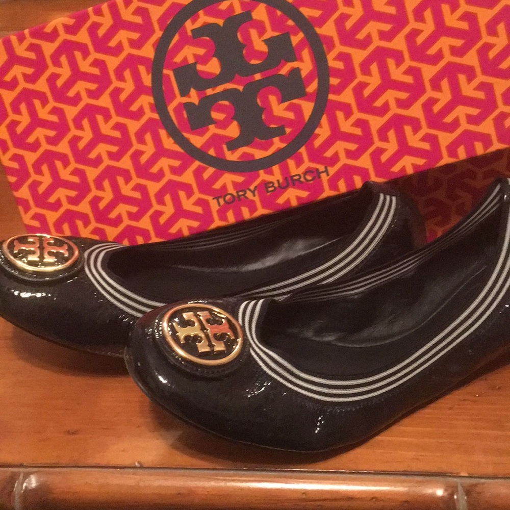 Tory Burch Navy Patent flats